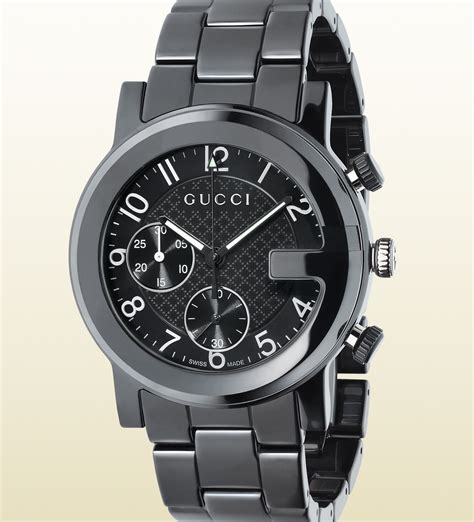 gucci g-chrono ceramic watch black|authentic gucci g chrono watch.